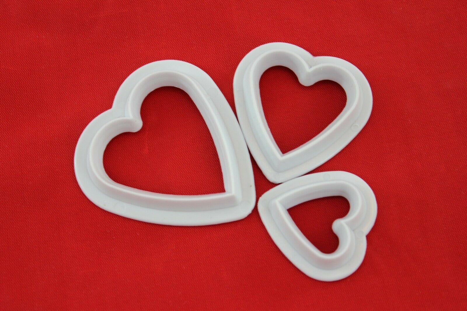 3pc Heart shape plunger cutter set Sugarcraft Mould cake decorating fondant