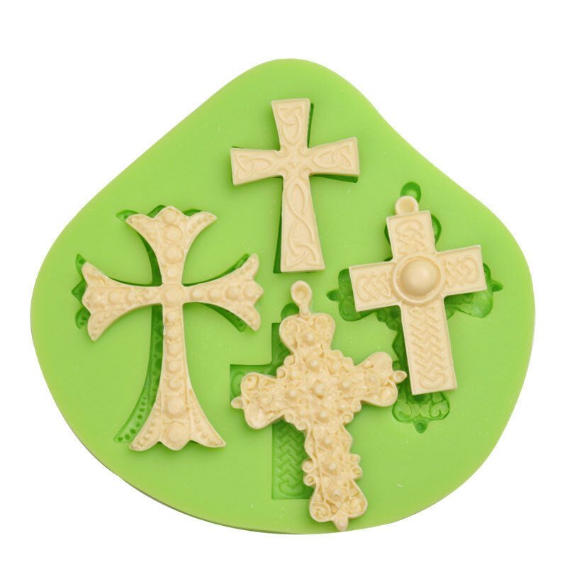 Silicone Xmas Christmas Crucifix Celtic Cross Mould Cake Decor Icing UK SELLER 4