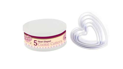 Cookie Cutters Set of 5 Heart Biscuit Cake Pastry Crafts Cutters Baking