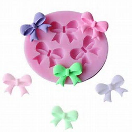 Bows Small x3 Silicone Mould Cake Decor Icing Sugar Paste Chocolate Mould UK