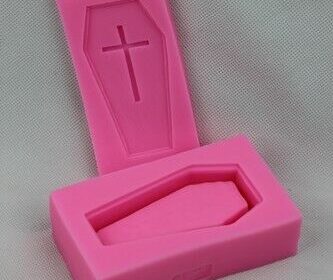 Coffin & Lid Halloween Cake Decorating Fondant Icing Silicone Mould Resin