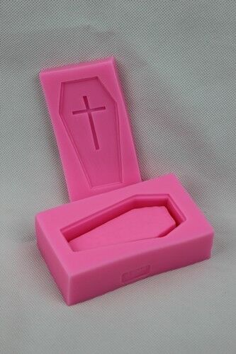 Coffin & Lid Halloween Cake Decorating Fondant Icing Silicone Mould Resin