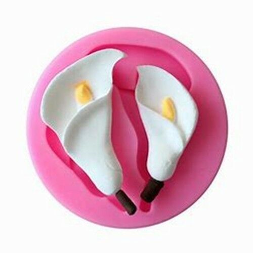 Lily Calla Flower silicone Icing Mould Cup Cake Baking Decorating UK SELLER C