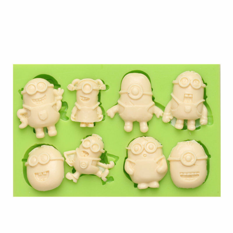 Silicone Minions 8 characters Mould Cake Decorating Icing Sugar Paste Chocolate