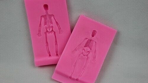 Skeleton 3D Cake Decorating Icing Halloween Silicone Mould COFFIN NOT INCLUDED