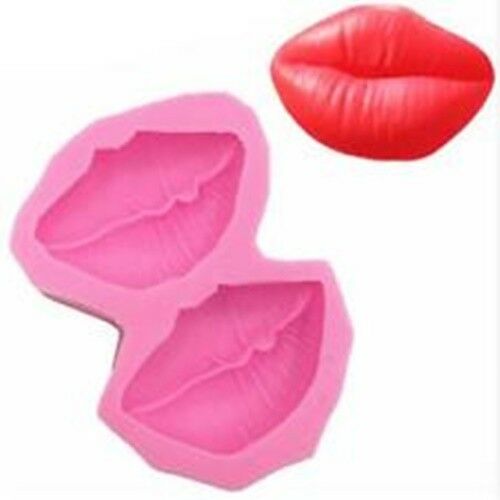 3D Kiss Lip Lips Pout Silicone Mould Valentines Icing Cake Chocolate Decorating