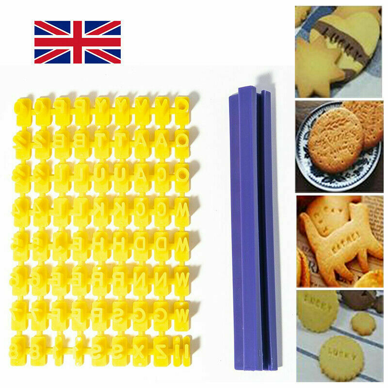 Alphabet Number Letter Biscuit Stamp Mold Fondant Baking Biscuit Pastry Cookie