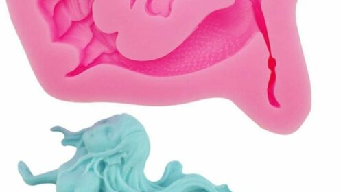Mermaid Silicone Mould Fairy Cup Cake Icing Baking Decorating Birthday Toppers