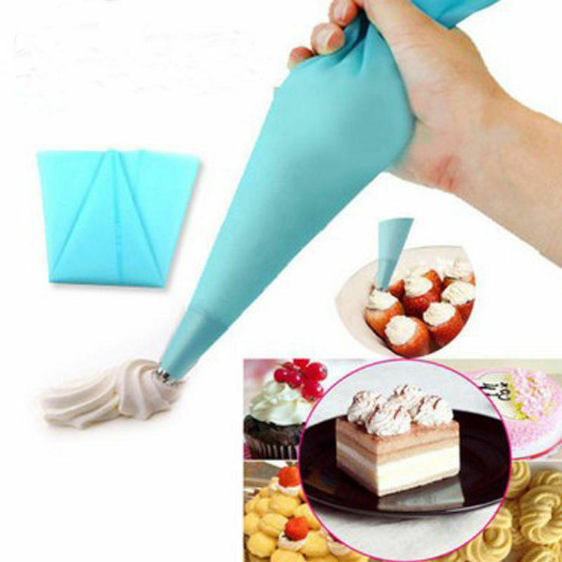 Reusable Icing Bag Silicone 10" Flexi  Cupcakes Cake Piping Decorate Cream
