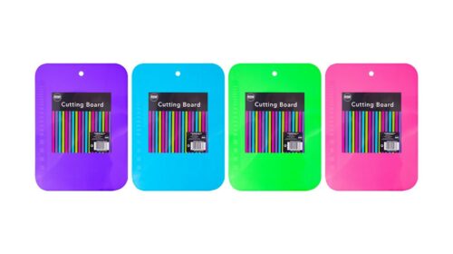 FULL SET OF 4 Cutting Chopping boards Pink Purple Blue and Green flexible