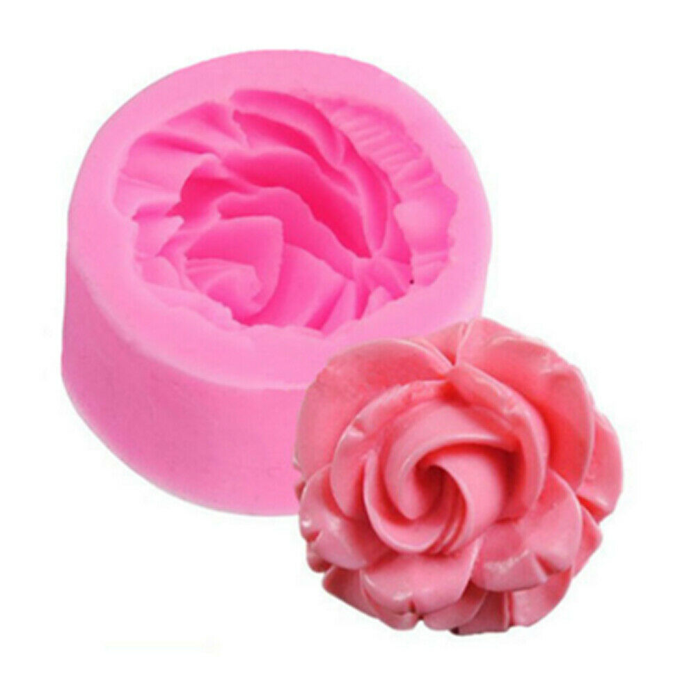 Rose Flower Mould 3D Silicone Cake Decor Icing Sugar Paste Chocolate UK SELLER A