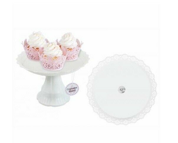 Single Tier Cakes Cupcakes Muffins 20cm /8" White Presentation Display Stand