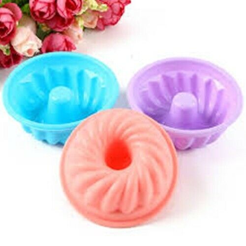 Spiral Swirl Mini Bunt Cake Ring Easter nests Moulds x 6 Silicone Cup Cake