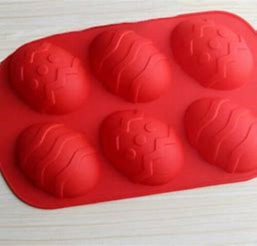 2 x Silicone Easter Egg Mould Baking Cake Crafts Chocolate Fondant Decorating L