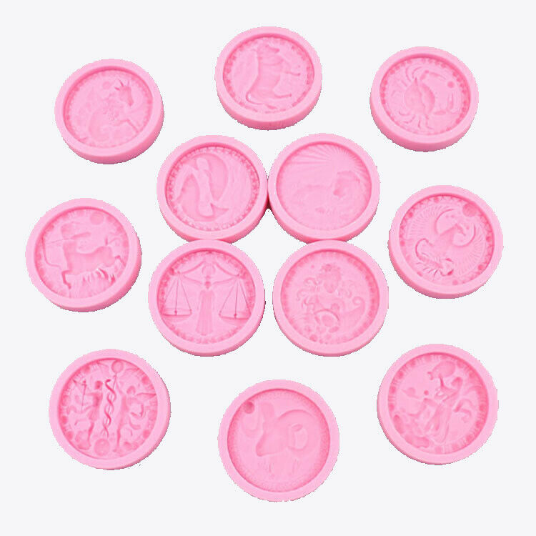 Star Sign Horoscope Zodiac Astrology Silicone Mould Resin Icing Fondant Soap Wax