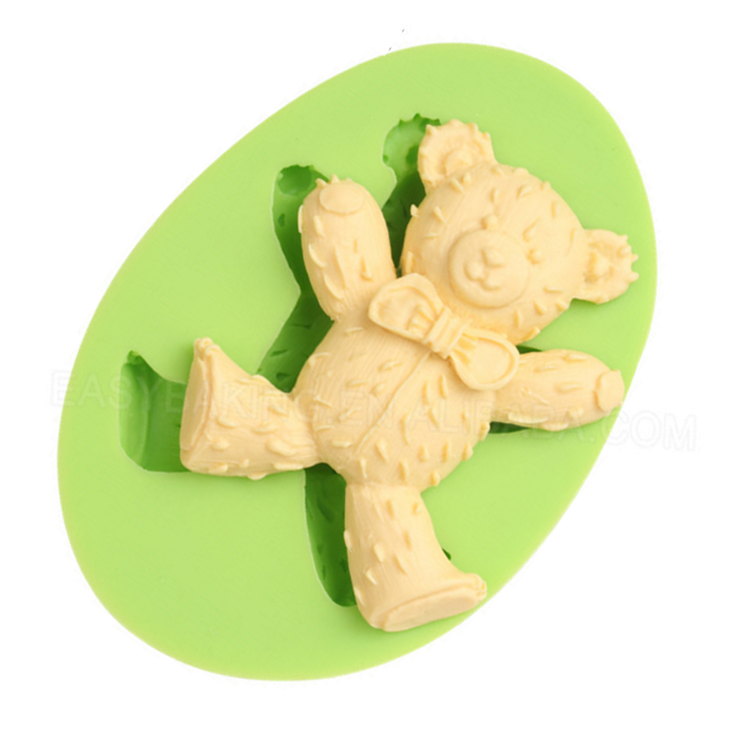 Teddy Bear Silicone Mould Picnic Baby Cake Fondant Chocolate Icing Large Topper