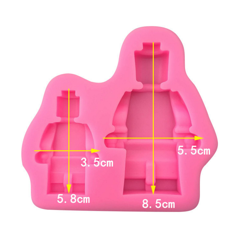 Robot Man Figure Cake Cupcake Icecube Chocolate Jelly Sweet Mould Soap Clay