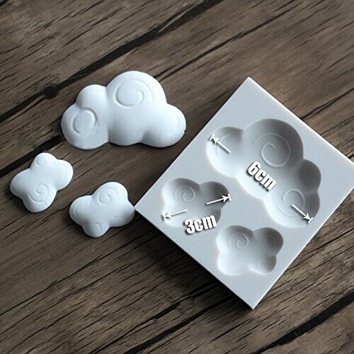 Silicone Clouds Fondant Mould Party Cake Decor Icing Baking Craft Resin UK