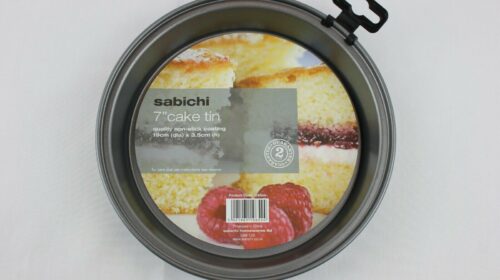 2 x ROUND SANDWICH VICTORIA CAKE TINS SET SABICHI PIE SOLID BASE 7"x1" 19×3.5cm