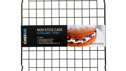 Chef Aid Cake Cooling Tray 35 cm x 25 cm Black Plated Steel Baking Cakes