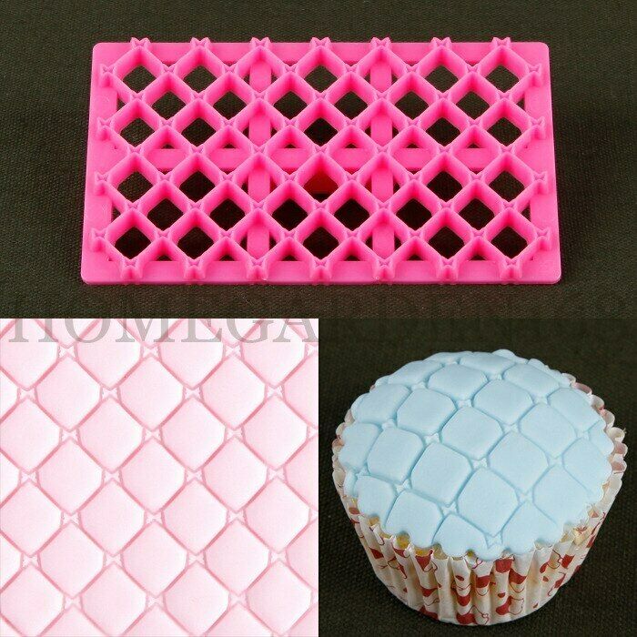 Cake Embosser Cutter Icing Cupcake Embossing Bows Texture Pastry Tool UK SELLER